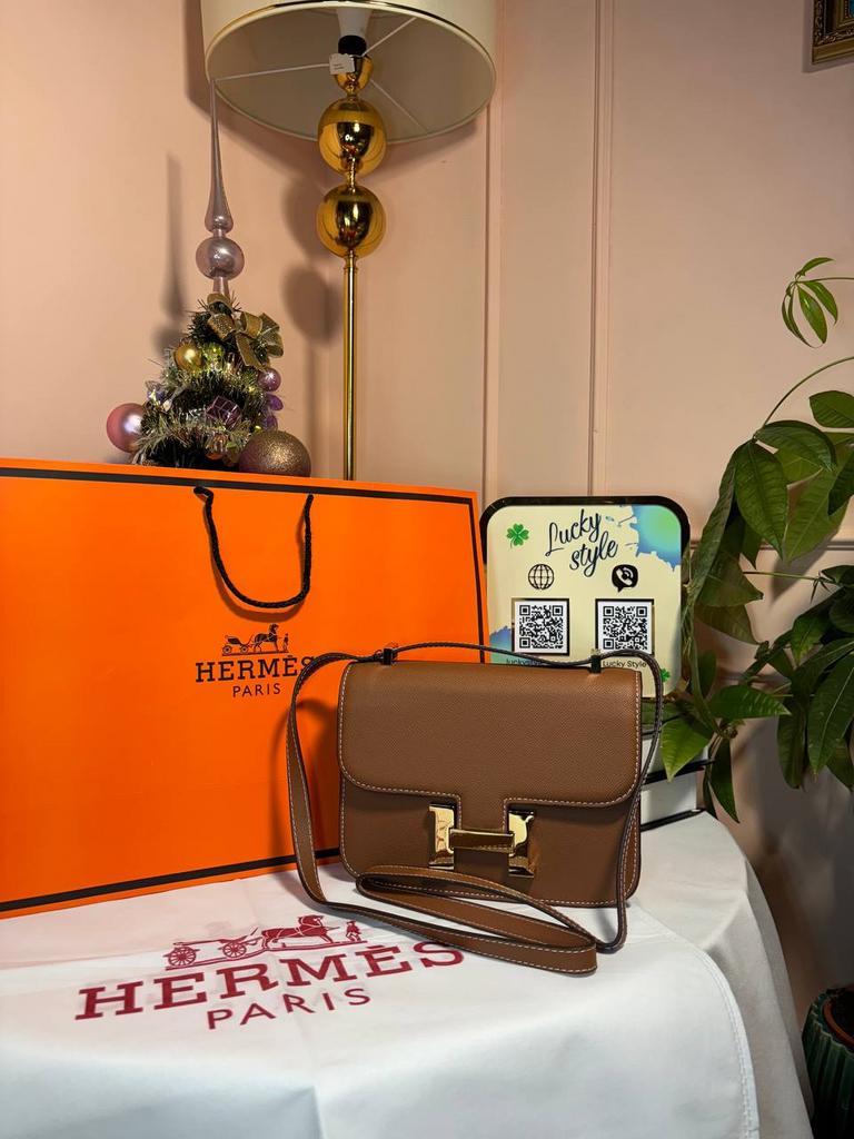 Сумка Hermes Constance коричневая 96099