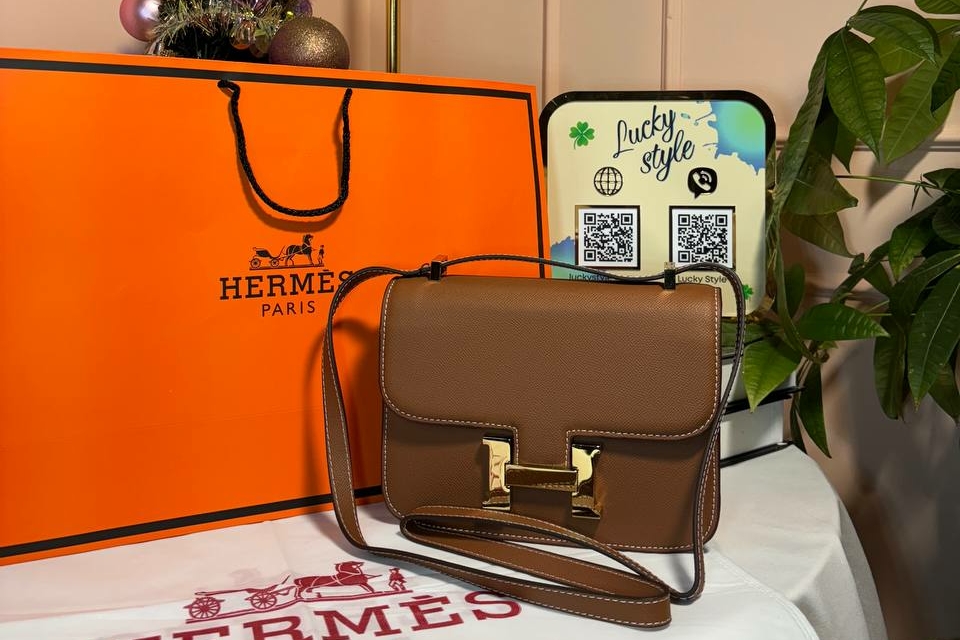 Сумка Hermes Constance коричневая 96099