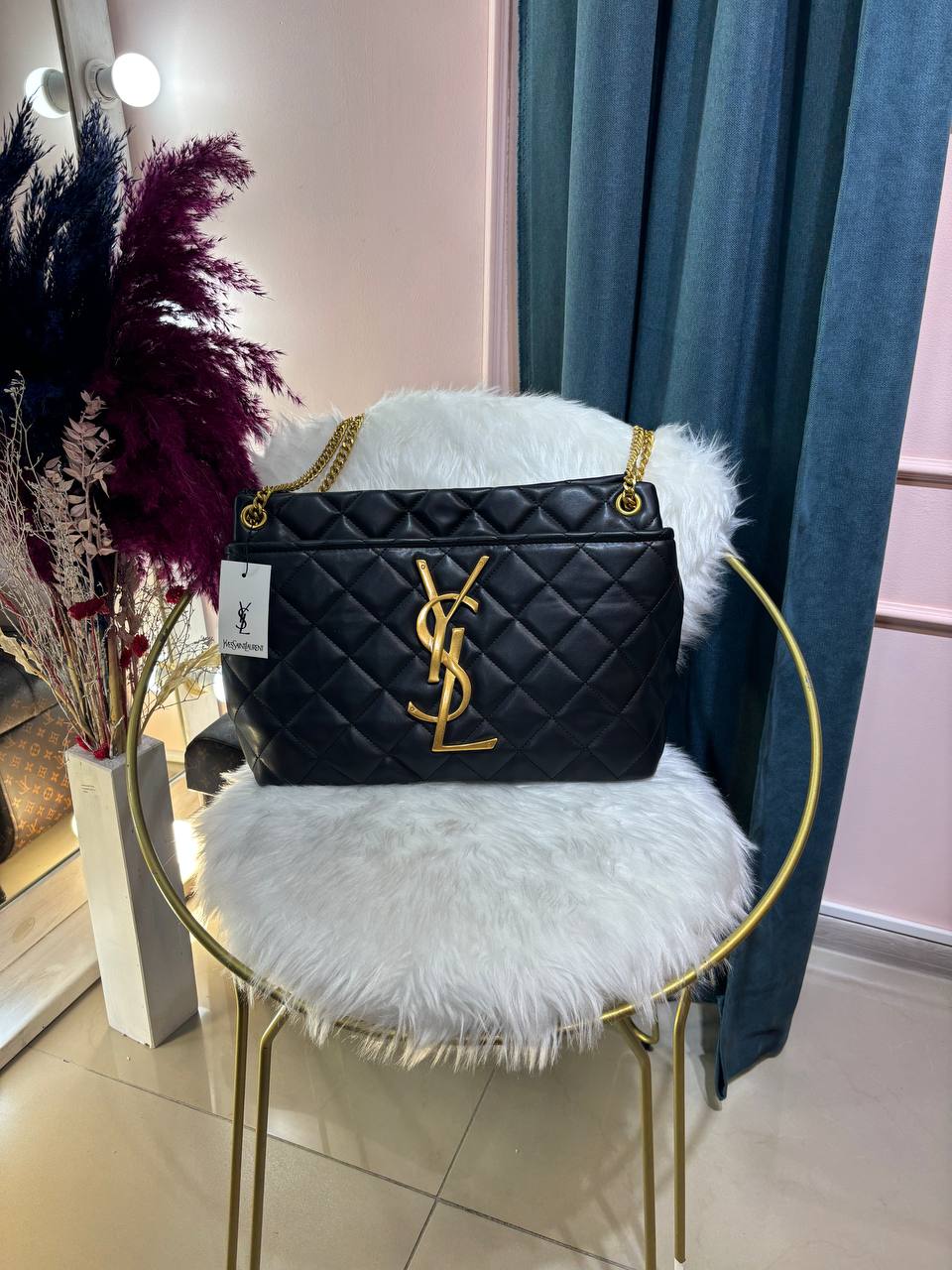 Сумка-шопер YSL черная 96113