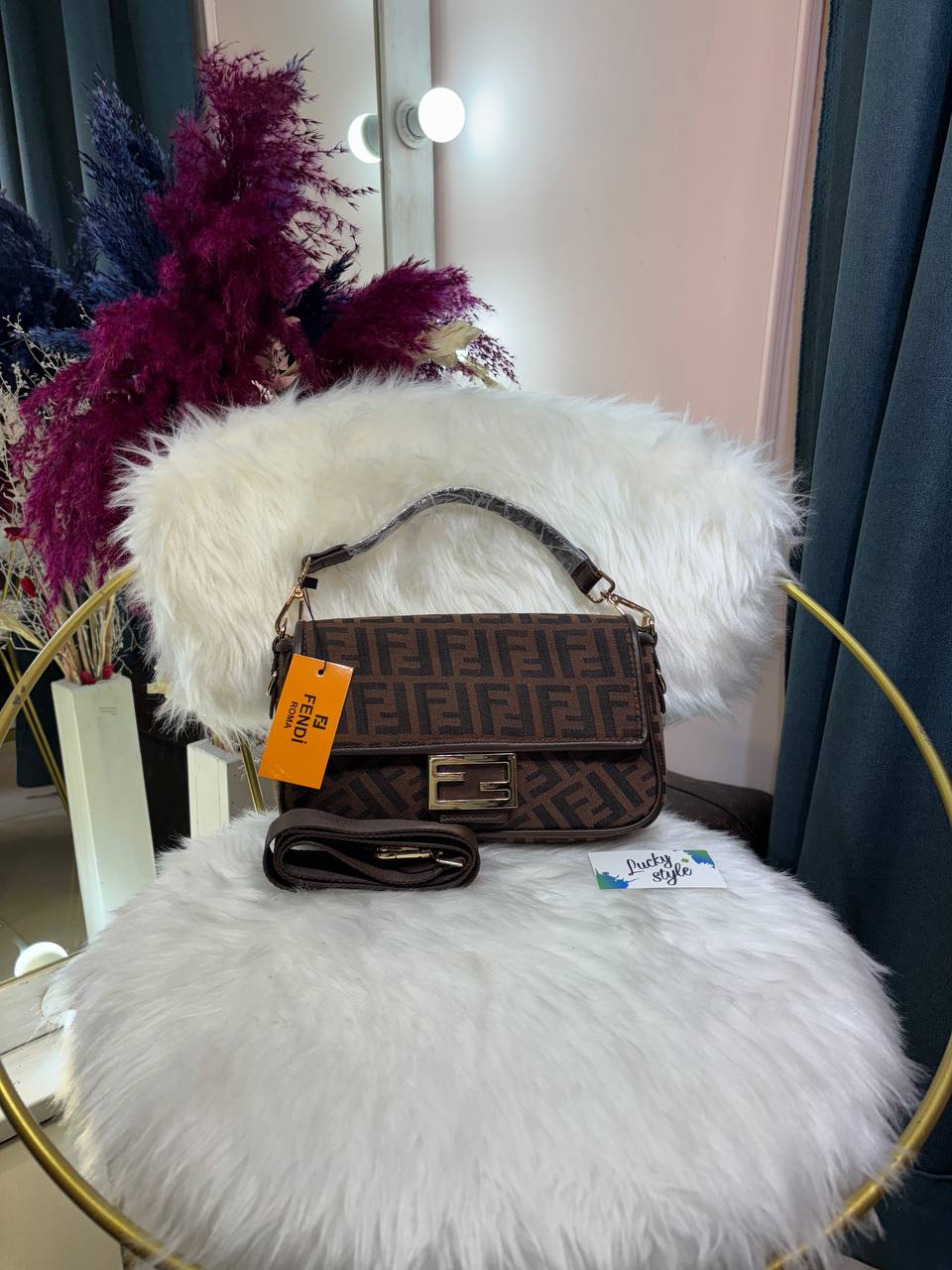 Сумка Fendi Baguette коричневая 96115