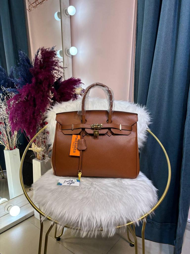 Сумка Hermes Birkin 35 см коричневая 96119
