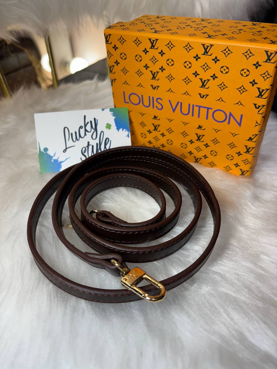 Съёмный плечевой ремень Louis Vuitton коричневый 96121
