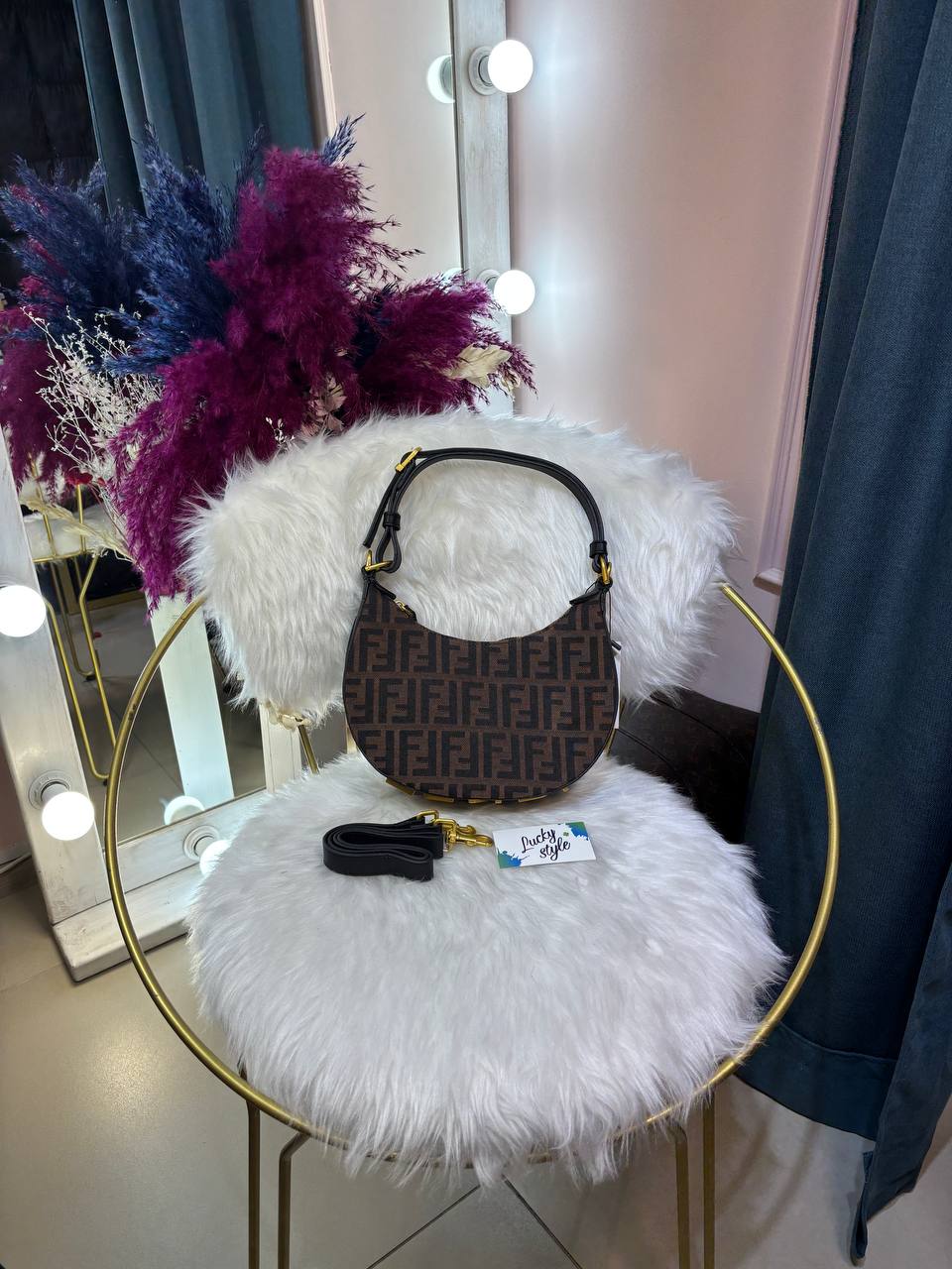 Сумка Fendi sabit коричневая 97131