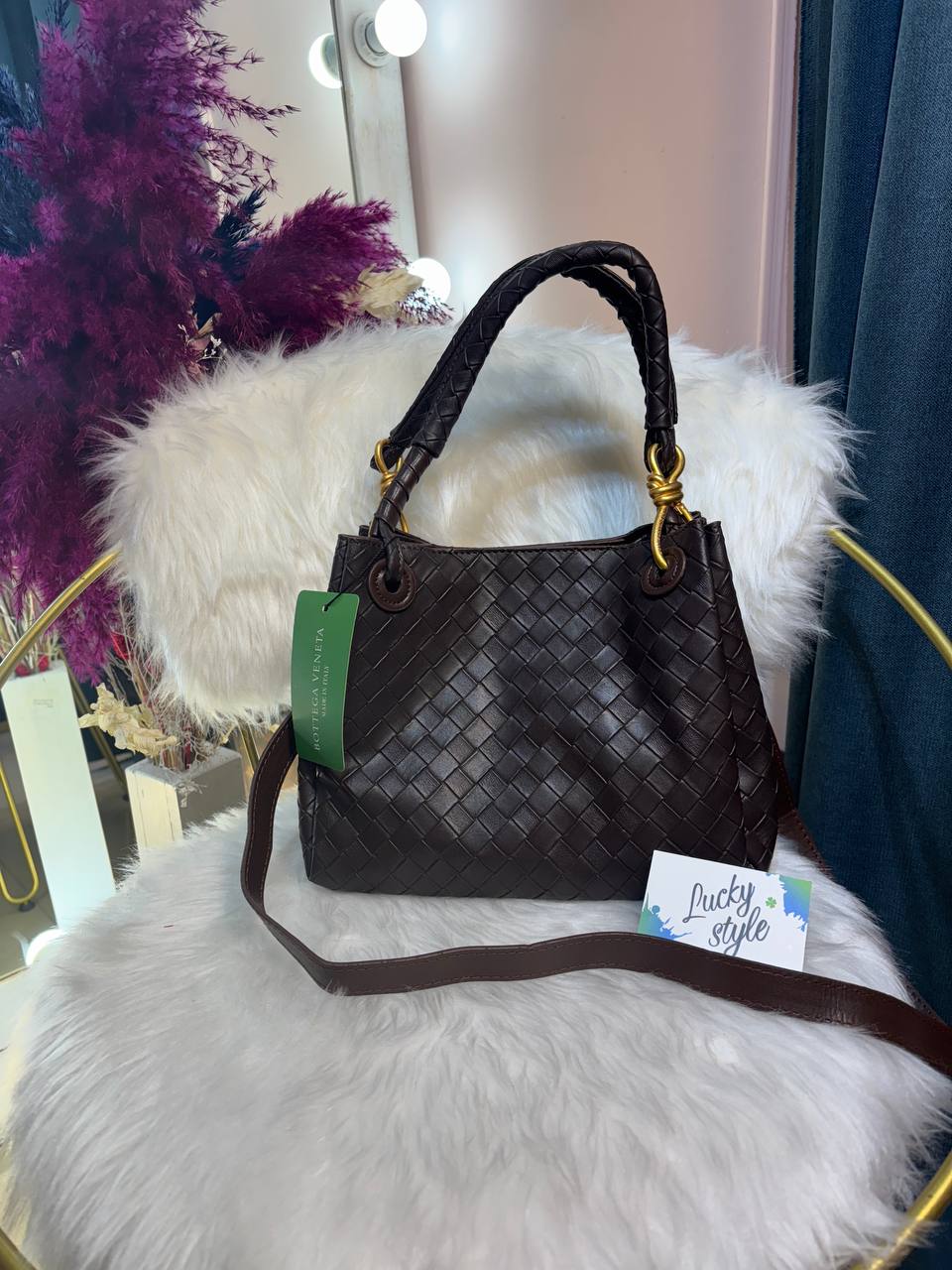 Сумка Bottega Veneta коричневая 96134