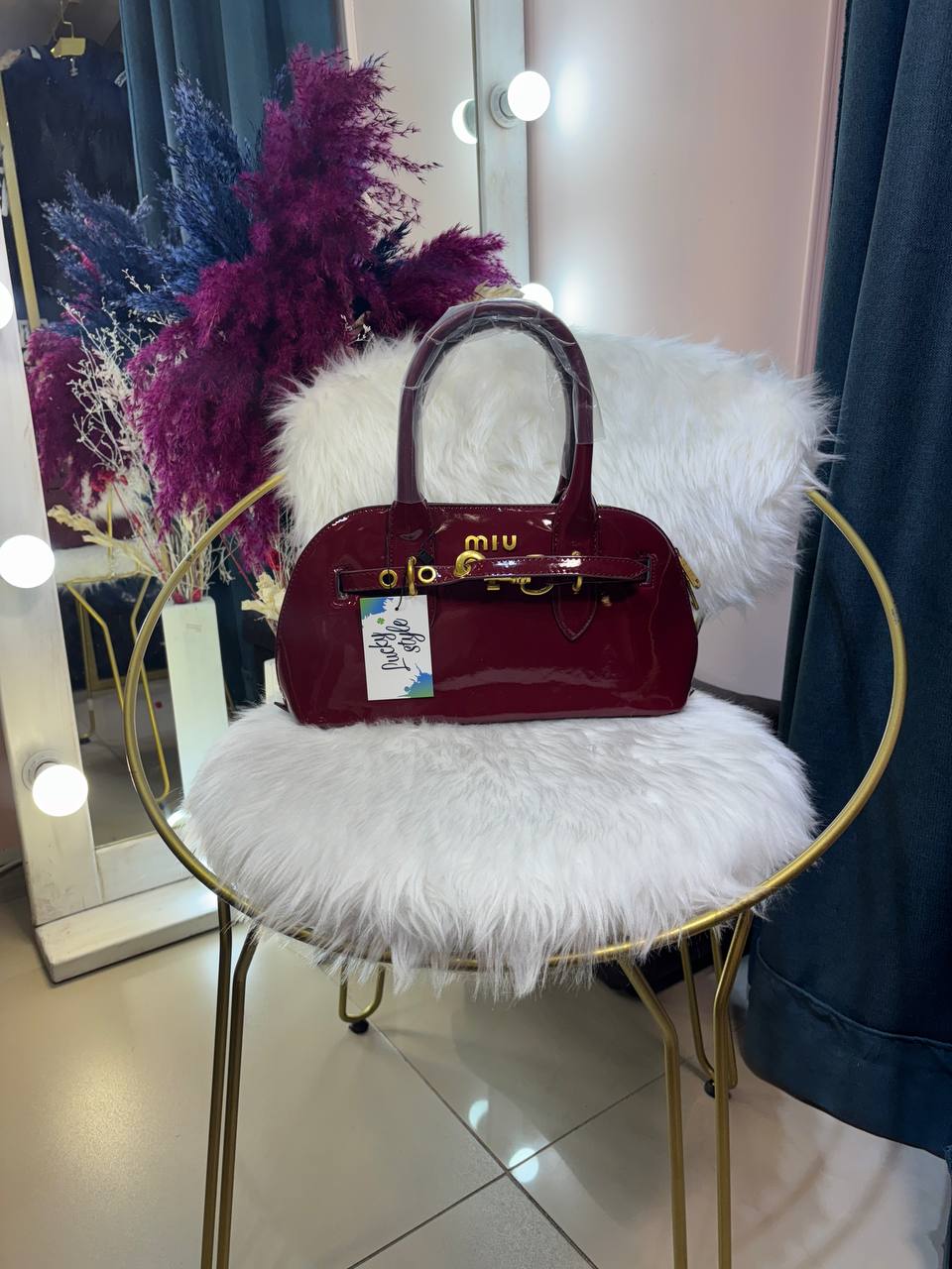 Сумка MiuMiu Aventure бордовая 96135