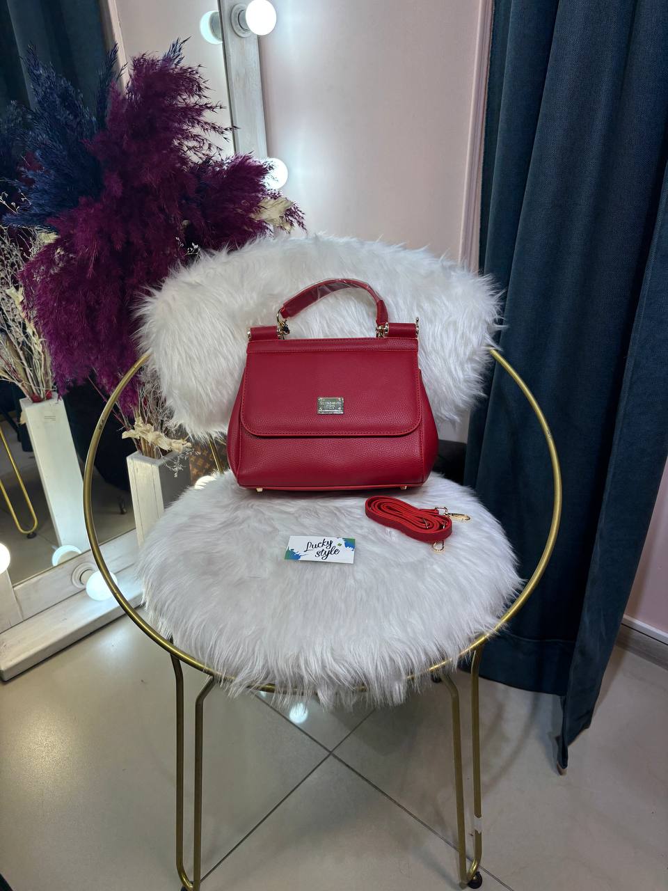 Сумка Dolce&Gabbana Sicily красная 96137