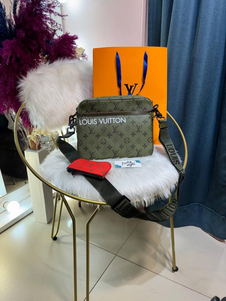 Сумка Louis Vuitton Trio Messeger люкс сумка 3 в 1 зеленая 96142