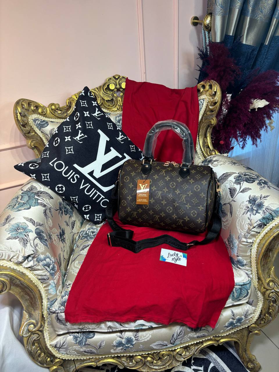 LV Damier Ebene коричневый монограм Speedy Luxe 30 см 96150