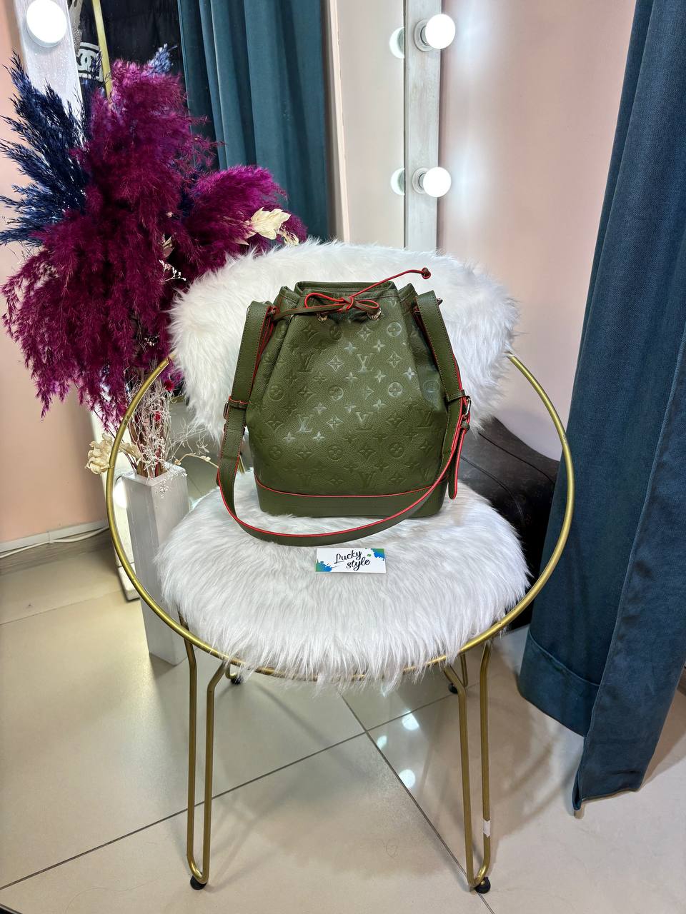 Сумка Louis Vuitton Noe Bag зелёный монограм 96154