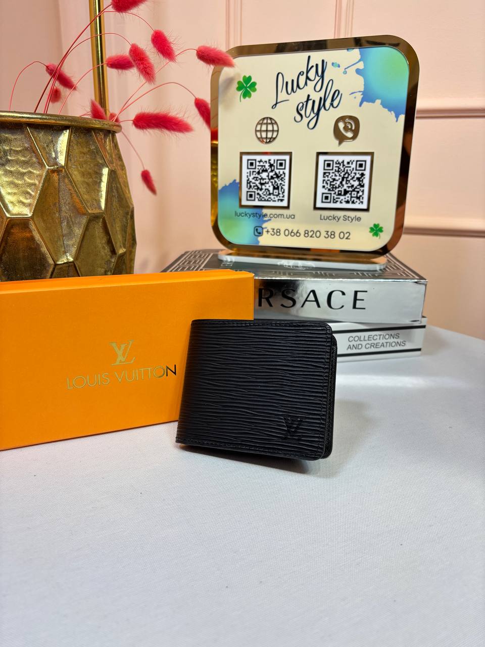 Кошелек Louis Vuitton черный натуральная кожа 96179