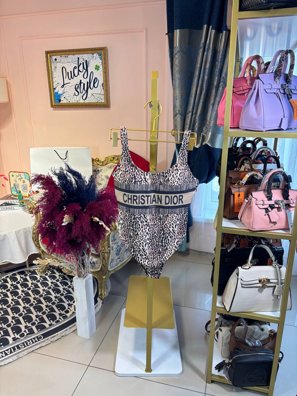 Купальник цельный Dior леопард 96204