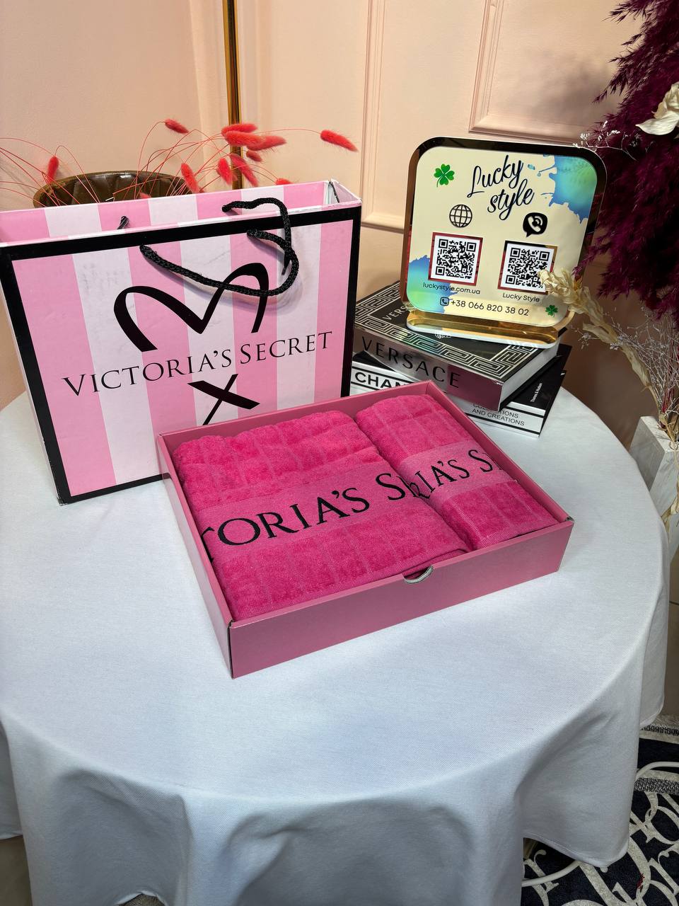 Набор полотенец Victoria's Secret розовые 96273
