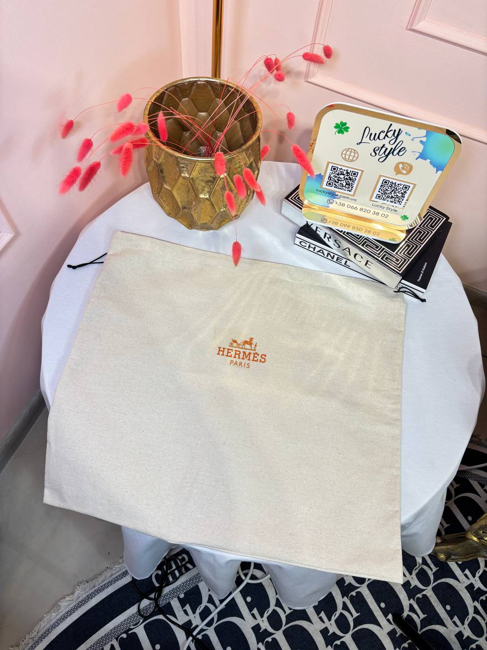 Пыльник Hermes тканевый большой 96292