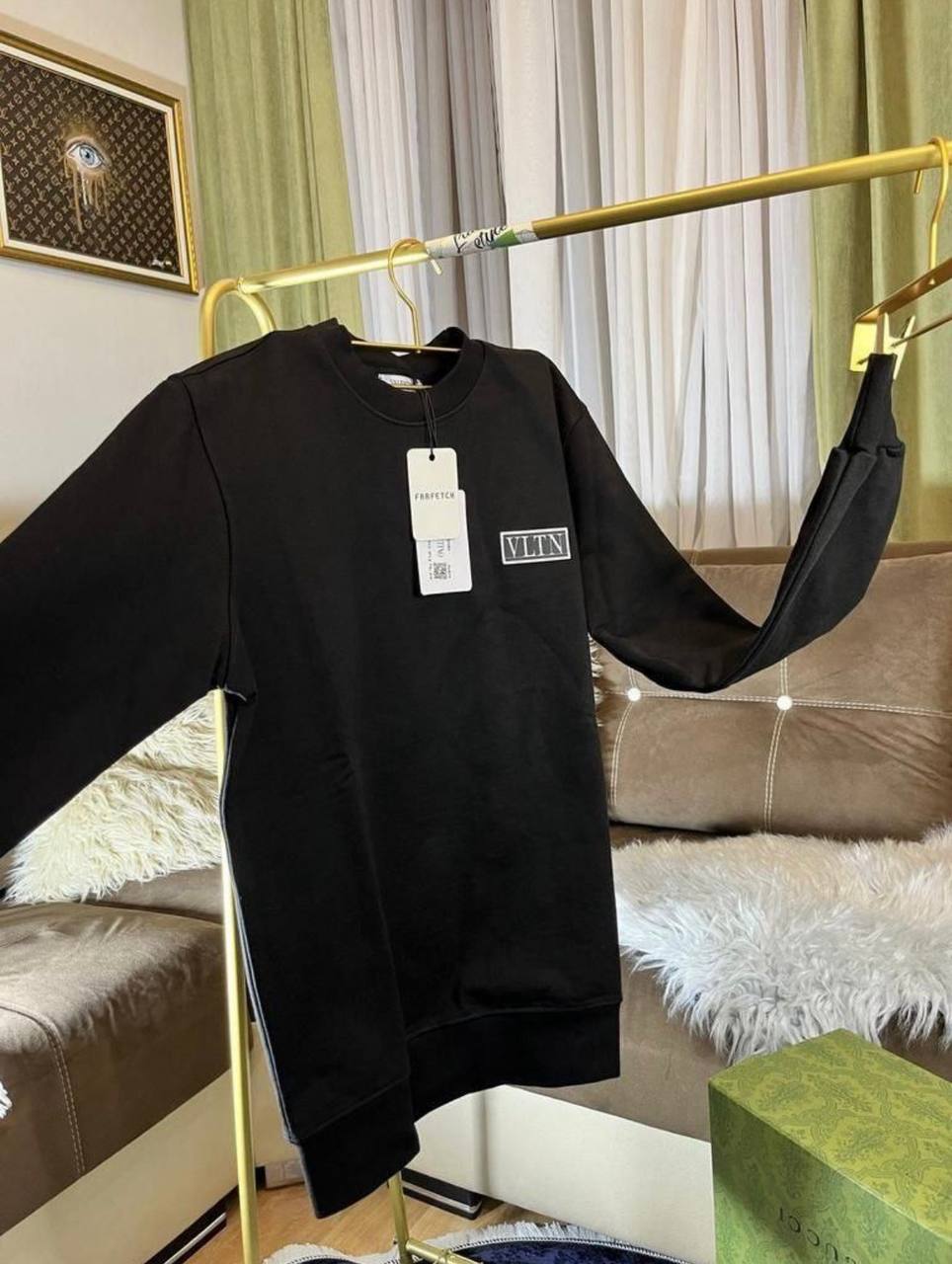 Premium джемпер кофта Valеnтіно черный 224451