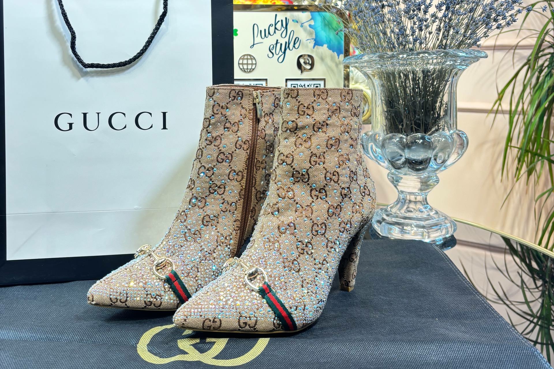 Ботинки Gucci в камни 96411