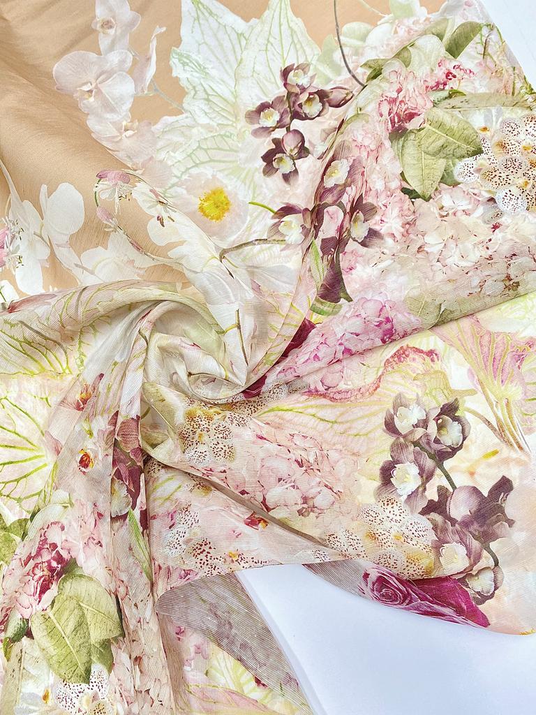 Лен с шелком