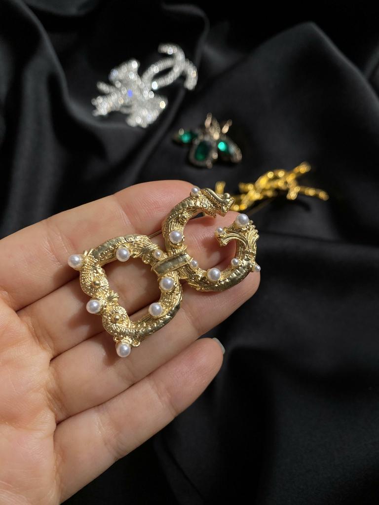 Брошь 45x25 мм, металл