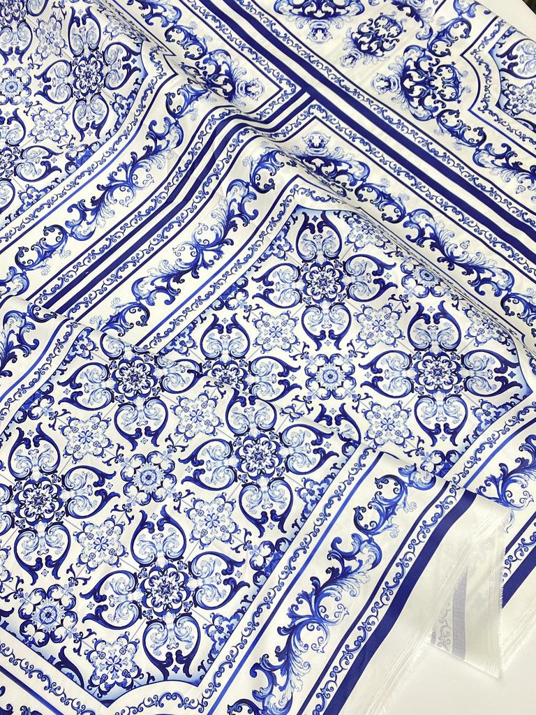 Хлопок Долче и Габбана Гжель купон 135см