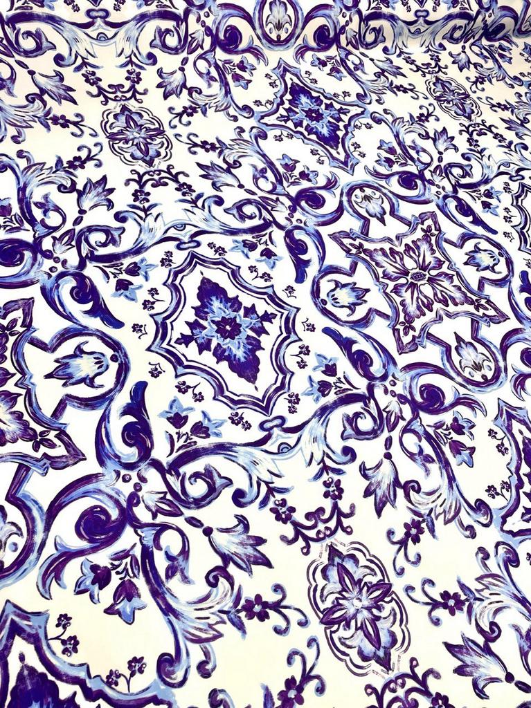 Хлопок майолика Гжель