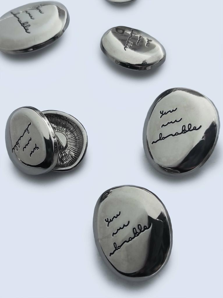 Пуговица 23х18/18х16 мм, металл, арт.298