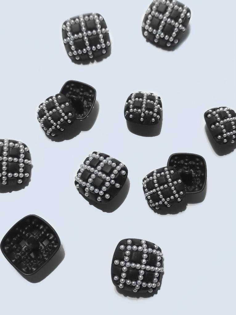 Пуговица 22х20/19х18 мм, металл/пластик, арт.300-3/4