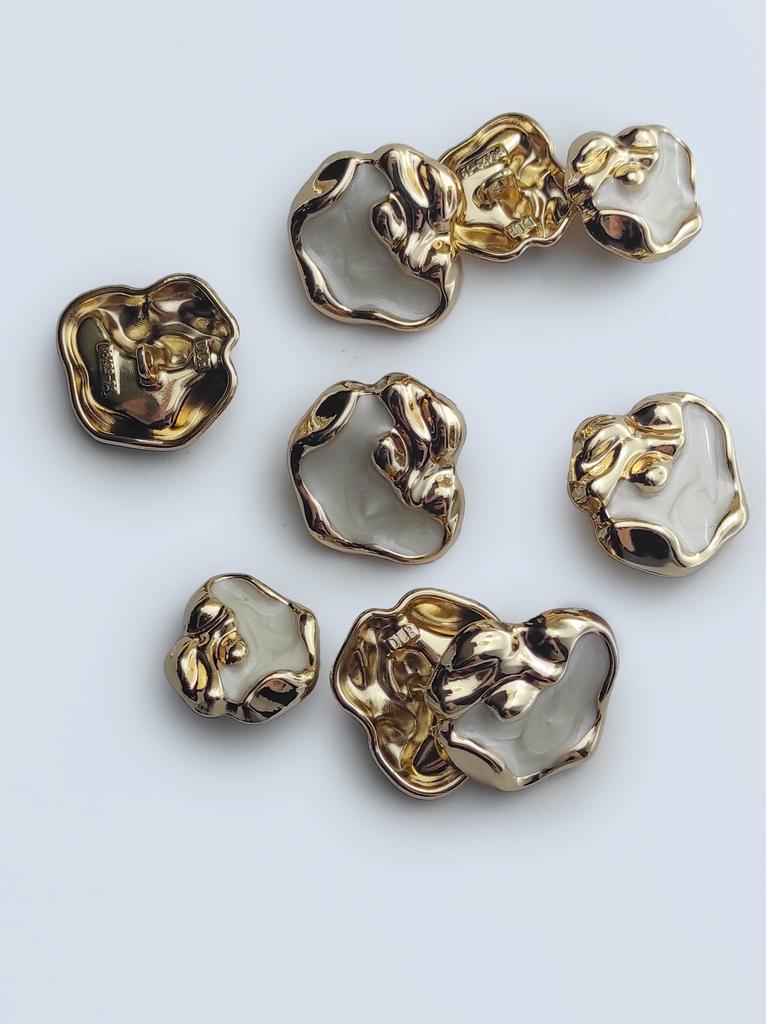 Пуговица 25/20 мм, металл/пластик, арт.301-1/2