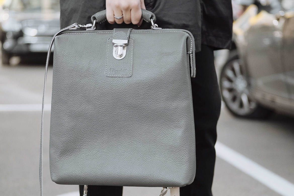 Шкіряний рюкзак City Gray