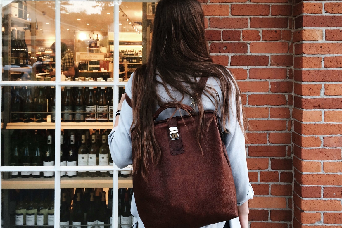 Шкіряний рюкзак City Brown