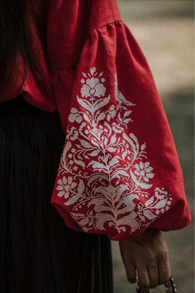 CHEMISE BRODEE EN LIN BOHO STYLE ADELE