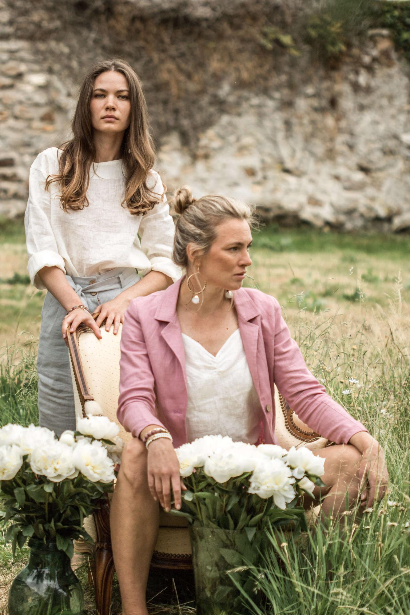 ENSEMBLE BLAZER ET SHORT POLE ROSE SAUVAGE