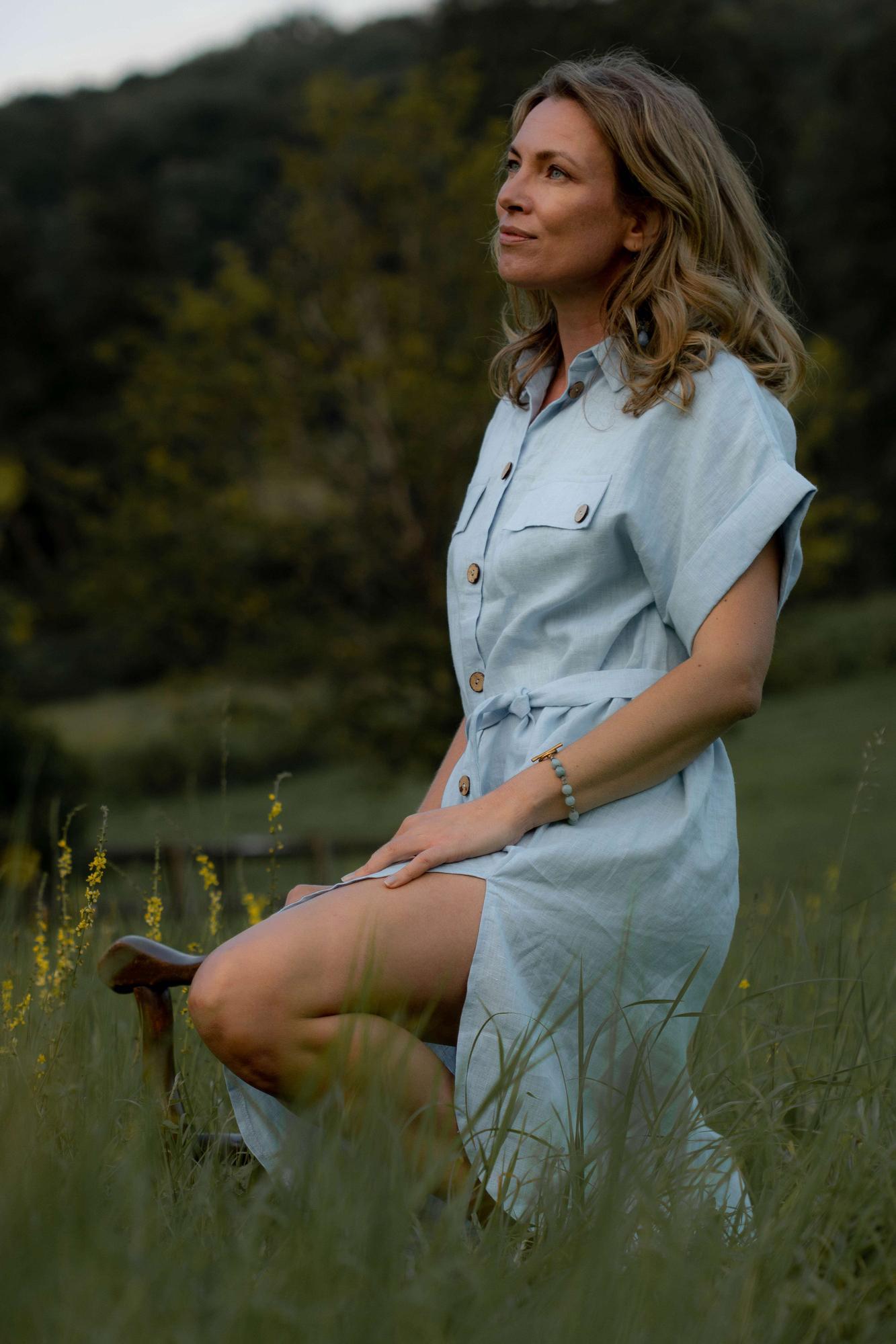 ROBE CHEMISE EN LIN NEBO