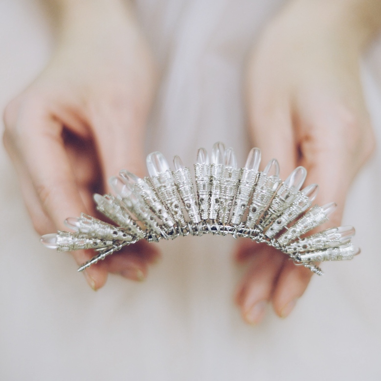 Корона из натуральных кварцевых кристаллов  из коллекции "Кристальные Эльфы"