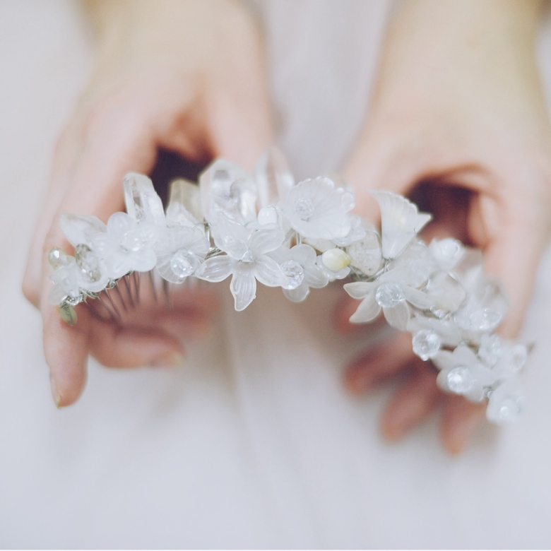 Корона из натуральных кварцевых кристаллов  из коллекции "Кристальные Эльфы"