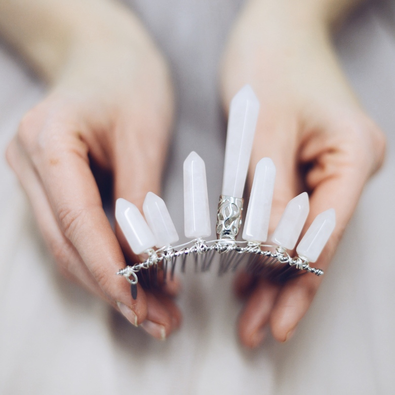 Корона из натуральных кварцевых кристаллов  из коллекции "Кристальные Эльфы"