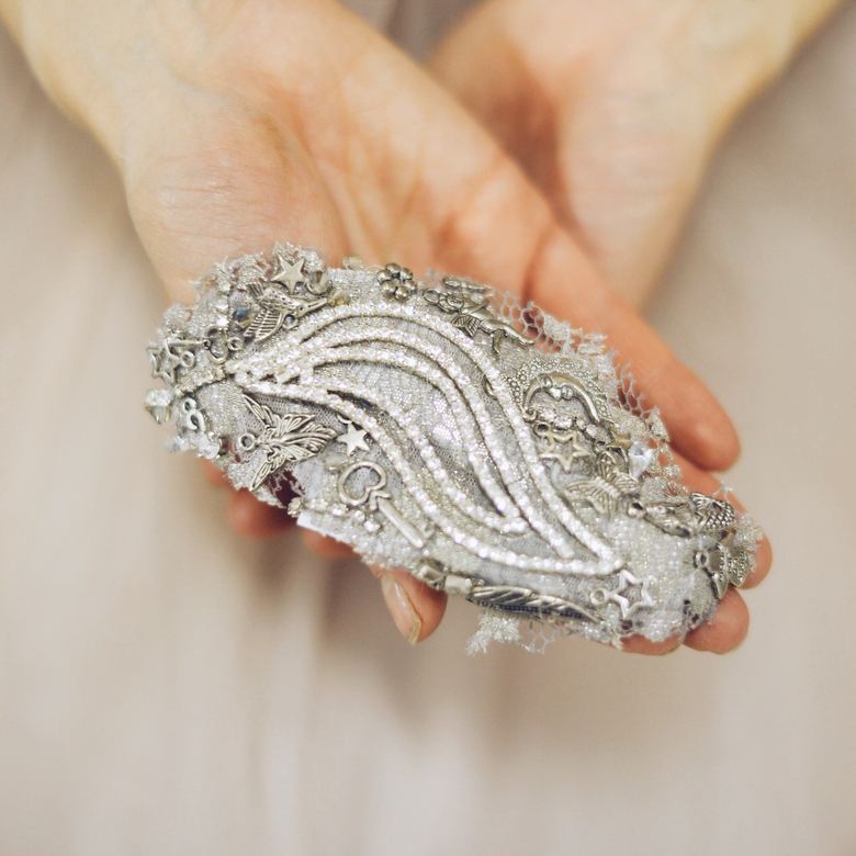 Заколка серебристая Siena