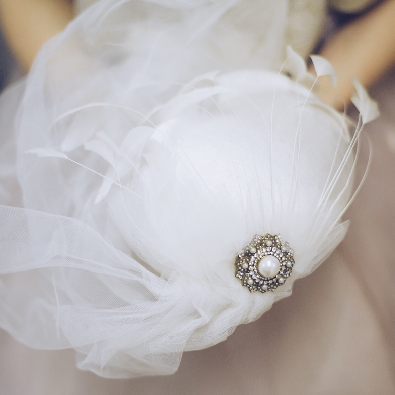 Свадебный аксессуар с фатой Valeria