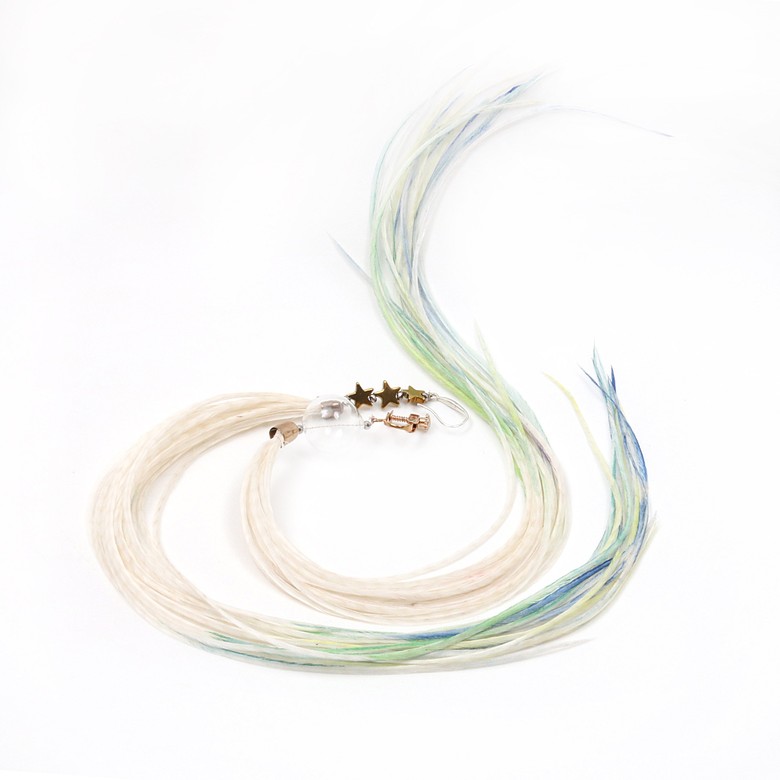 Серьги с натуральными перьями и звездами обрэ