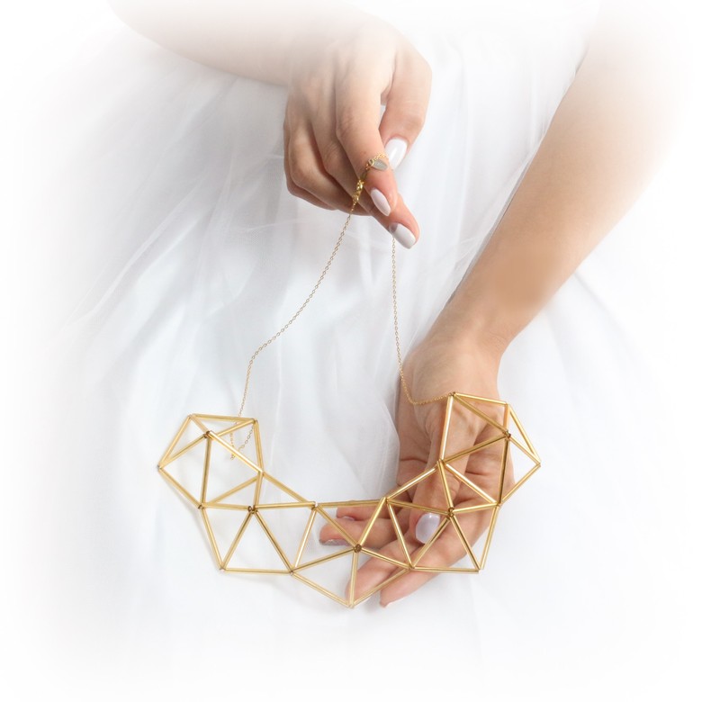 Колье геометрическое 5 звеньев