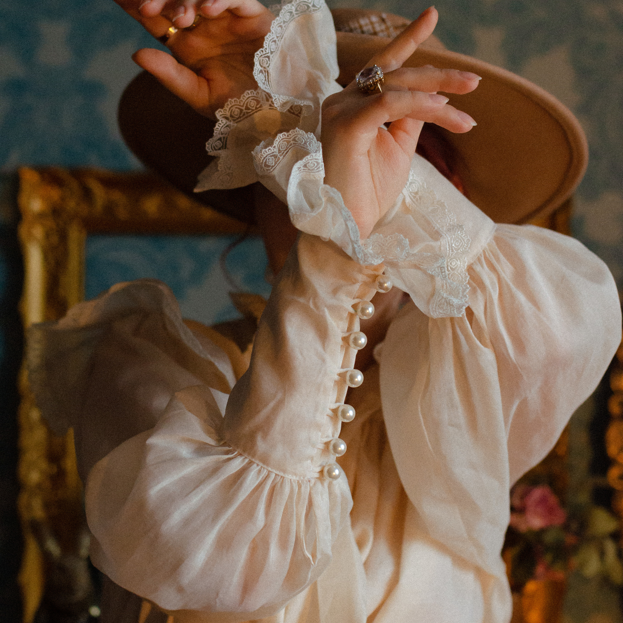 Artists Blouse with Lace