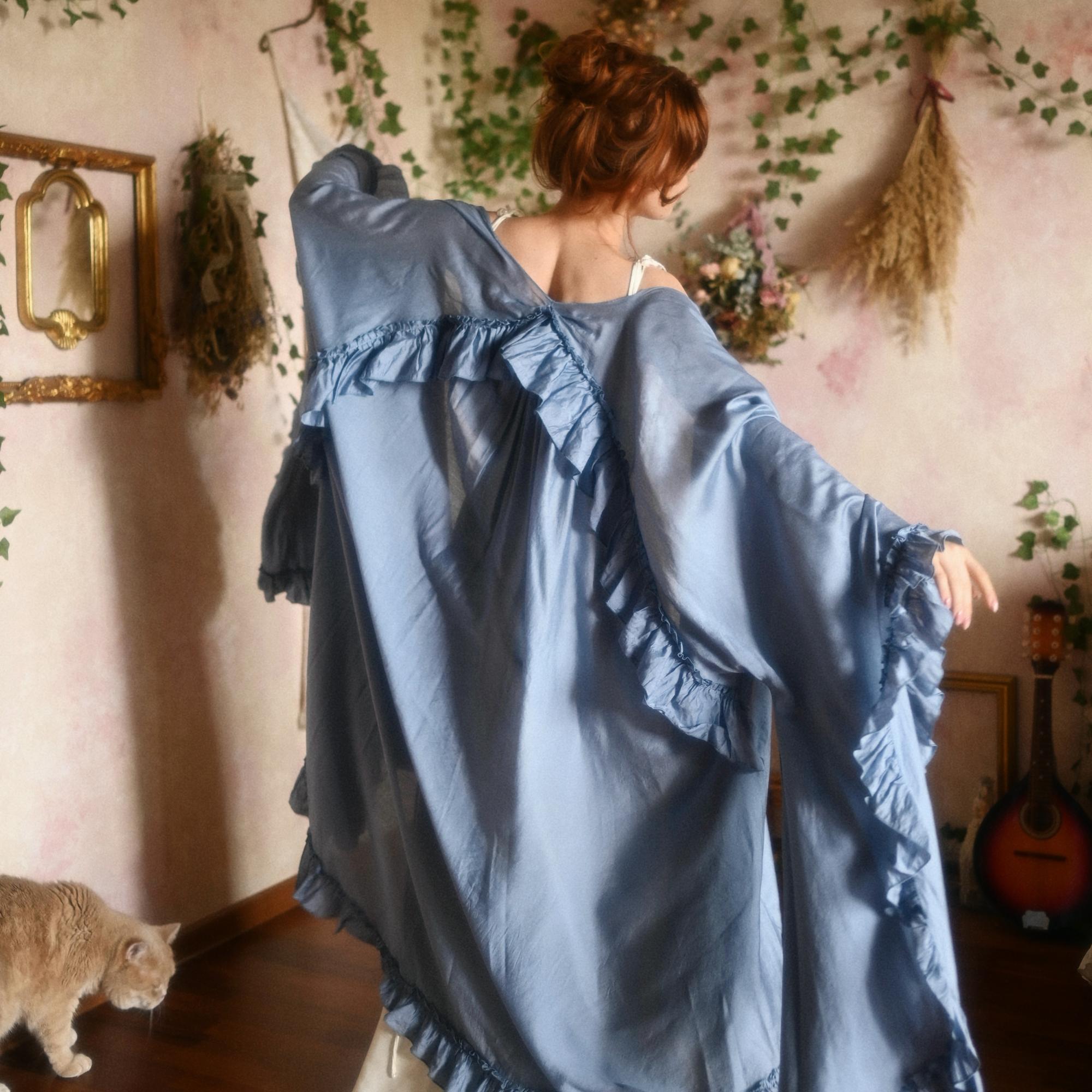 Fae Veil Robe in tencel