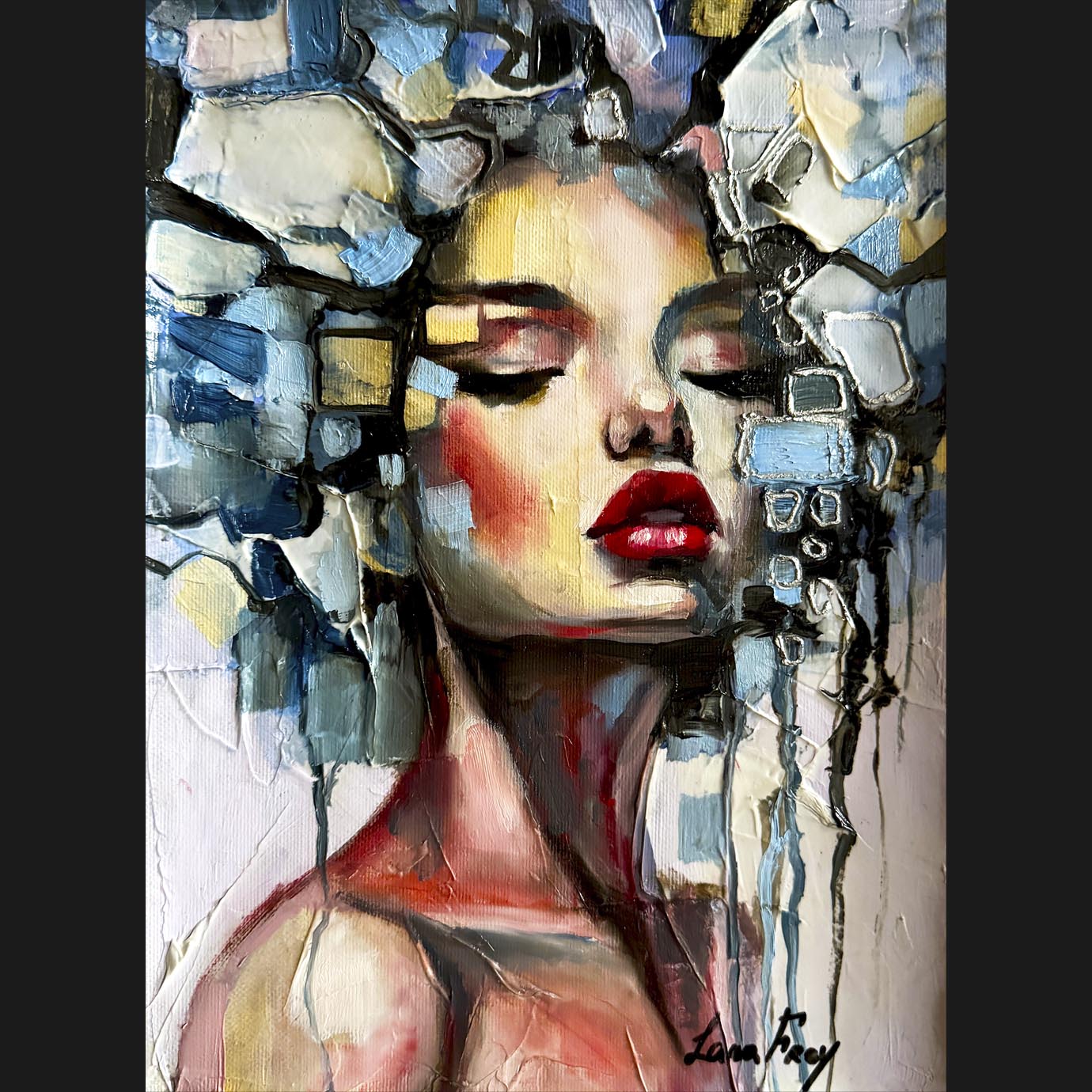 A girl in a blue reverie